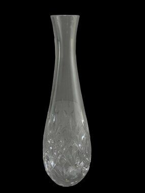Tiffany & Co. Crystal Bud Sybil Diamond & Fan Vase 8" Cut Glass